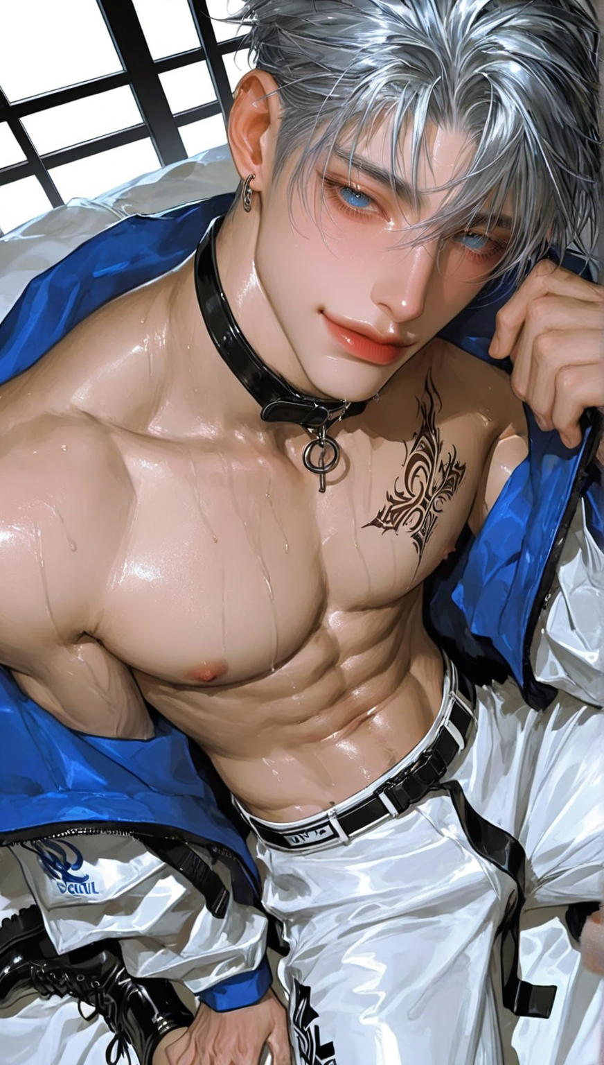 High-angle blue contrast